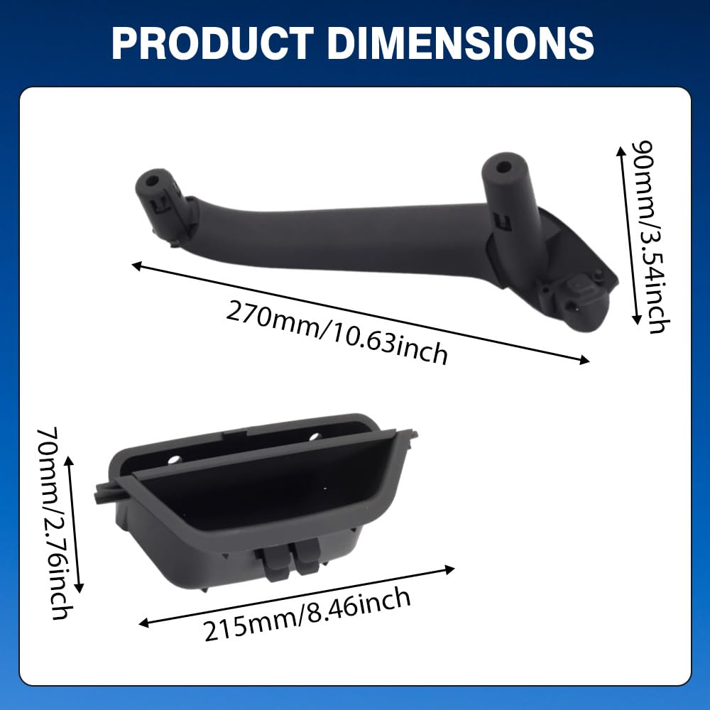 Poignée de porte intérieure de voiture de rechange compatible avec BMW X3 F25 X4 F26 2010-2017 51417250307 51419209216 51419209215 modèles d'entraînement à poignée gauche