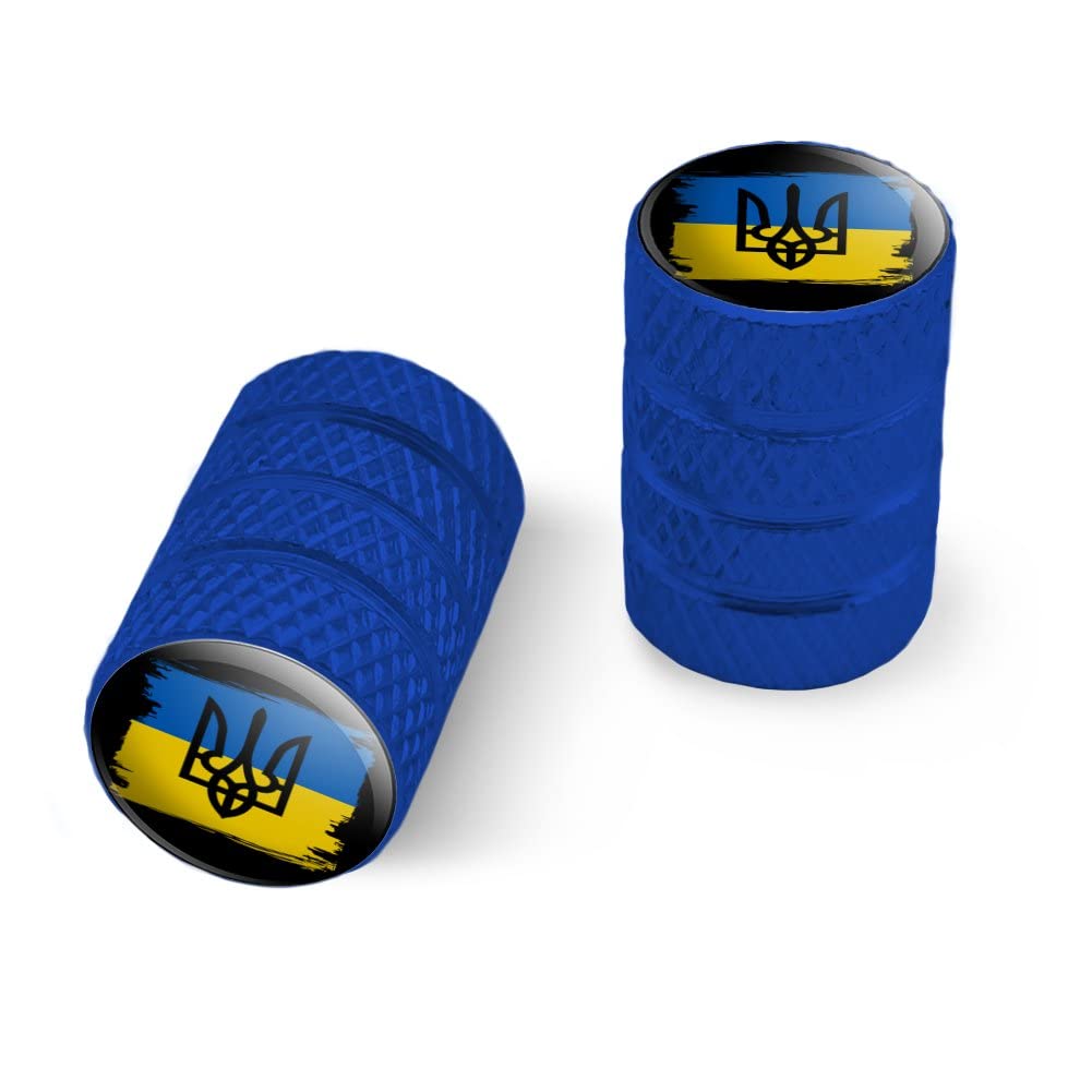 GRAPHICS & MORE Ukraine Coat of Arms Motorcycle Bicycle Bike Tire Rim Wheel Aluminum Valve Stem Caps