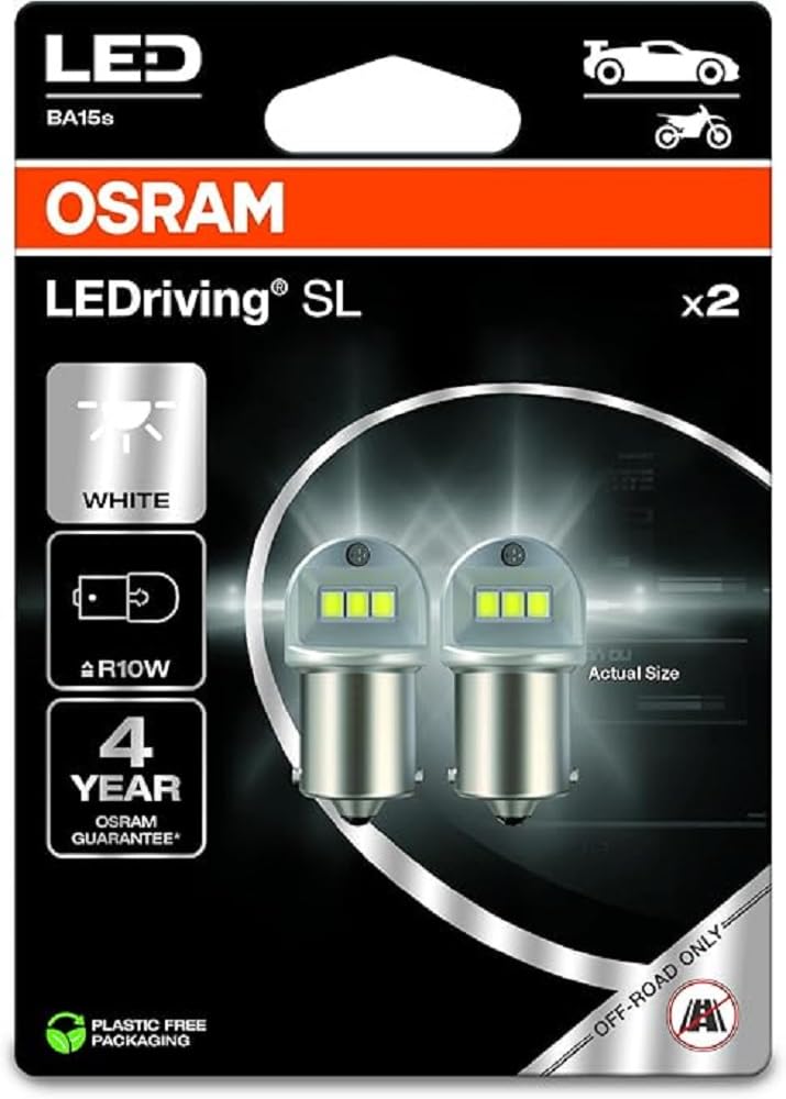 Osram LEDriving SL, ≜ R10W, White 6000K, LED Retrofit, offroad use only, Double Blister (2 lamps)