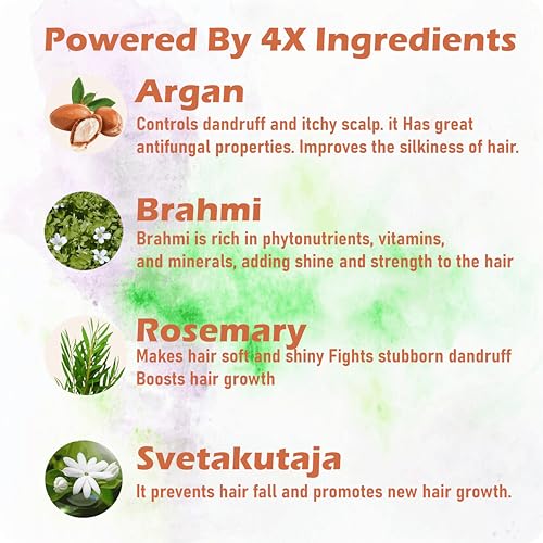 Image of Drontika Wild & Pure Argan Ayurvedic Shampoo - 100% Herbal Formula for Smooth, Nourished & Frizz-Free Hair - Sulfate-Free, Paraben-Free - 400ml