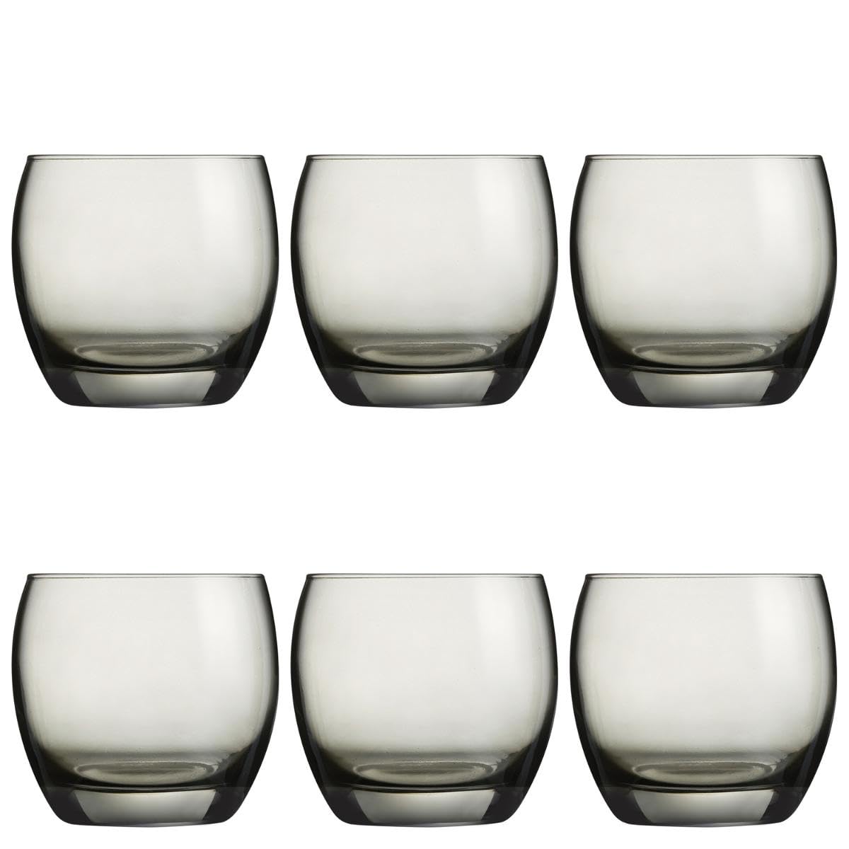 Arcoroc ARC J8484 Salto Color Studio Grey Tumbler, 320 ml, Glass, Grey, Pack of 6