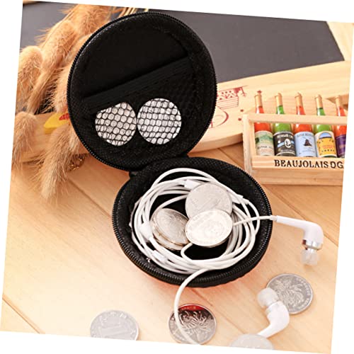 Headphones Case Zipper Cord Organizer Bag for Earbuds USB Cable Memory Cards Ball Shape Portable Coin Purse Mini Pouch4