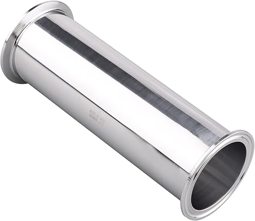 Miniatura 6 de DERNORD Tubo de carrete sanitario con extremos de abrazadera, tubo redondo sin costuras de acero inoxidable 304 con abrazadera triple de 2.5