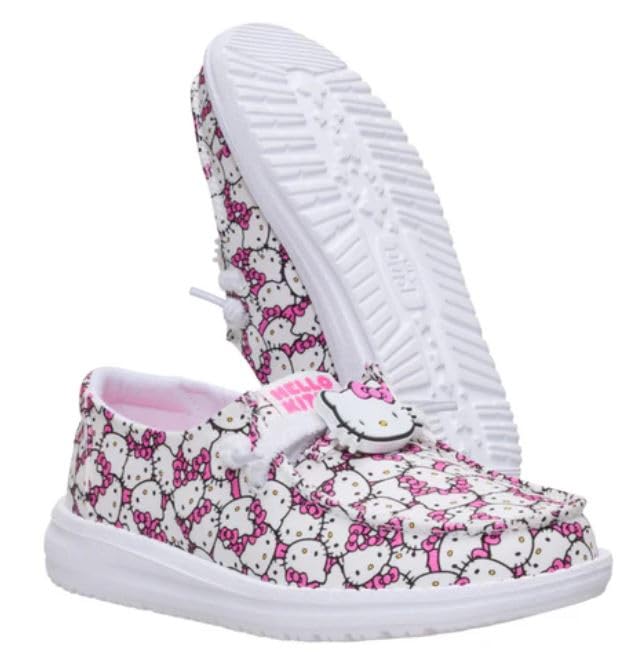 HEYDUDE Women's Wendy Hello Kitty Takeover (Little Big Kid) Slip-On2