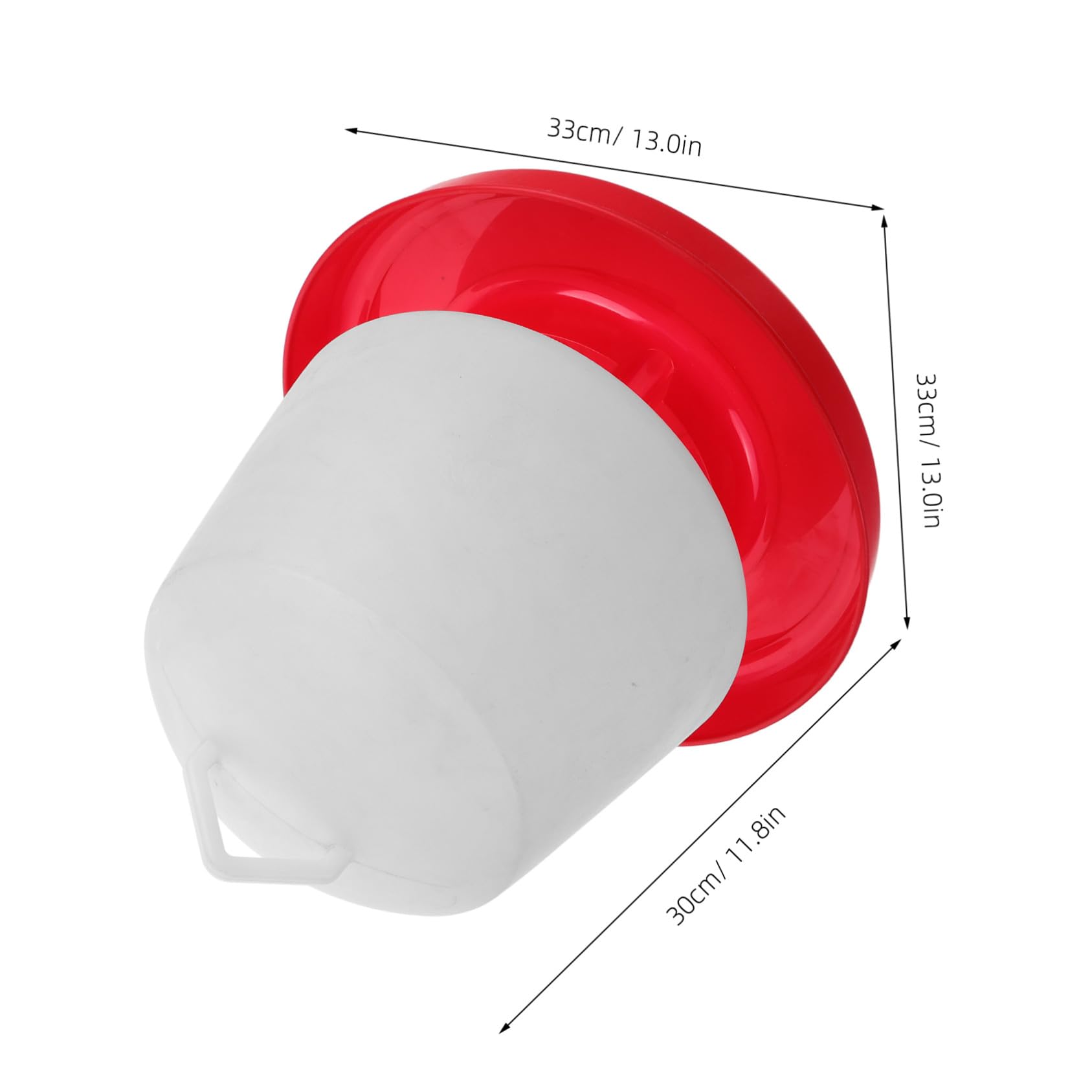 Didiseaon Mangiatoia per Galline in Plastica Bianca Protezione Solare e Installazione Comoda, Design Creativo per Alimentazione Pollame All'aperto, Vasca Pratica e Resistente