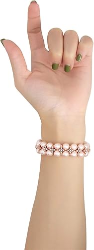 Miniatura 5 de GEMEK Pulsera de perlas compatible con Apple Watch Band 38401.614 in 42441.929 in iWatch Series 987654321, correa de repuesto elástica artificial