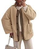 Photo Gallery saklifuo giacca in pile da donna, casual, a maniche lunghe, caldo, invernale, con bottoni, cardigan in pile sherpa con tasche, cachi, xxl Photo Gallery saklifuo giacca in pile da donna, casual, a maniche lunghe, caldo, invernale, con bottoni, cardigan in pile sherpa con tasche, cachi, xxl