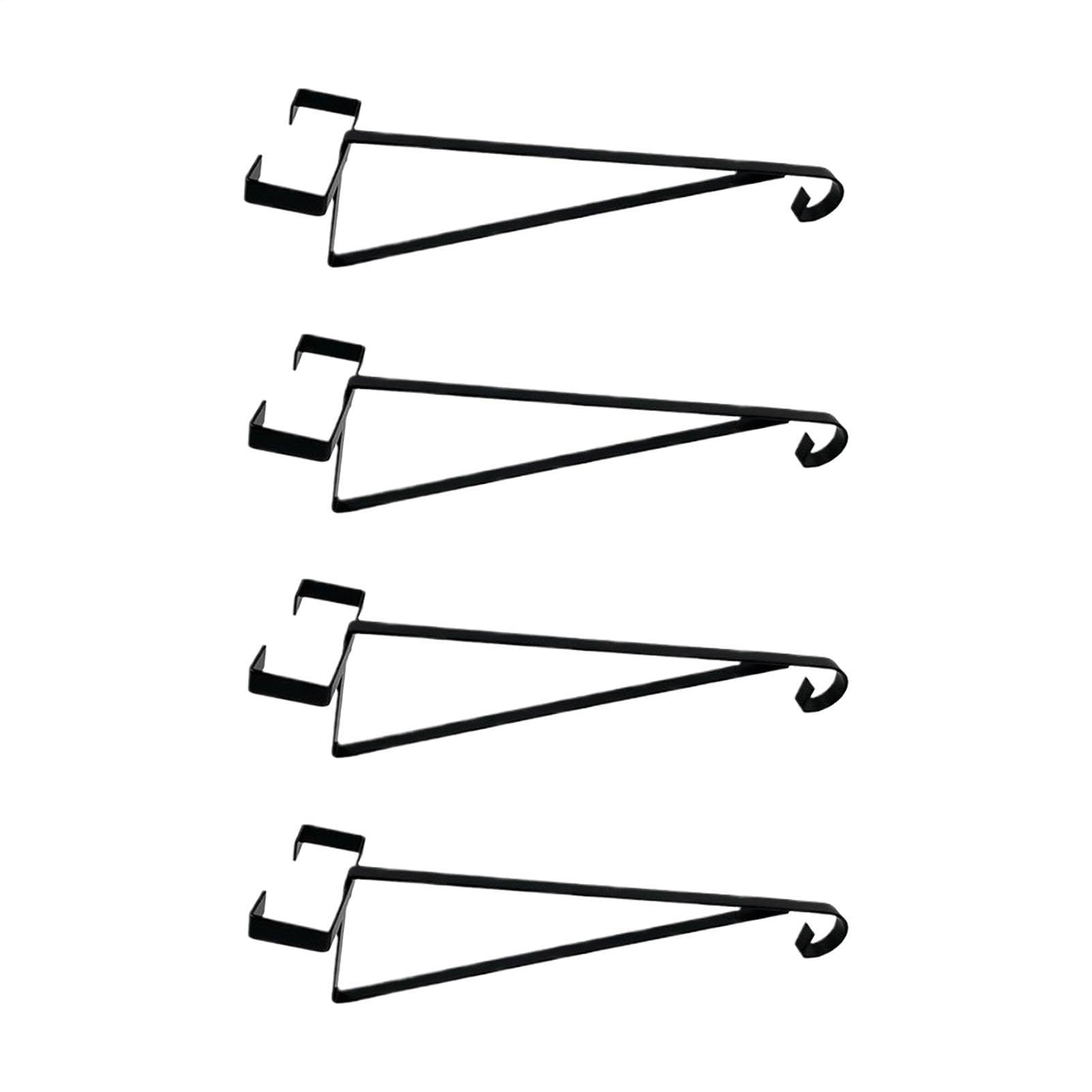 Suspension D'Extérieur Lot De 4 Crochets Métalliques Pour Jardinière 38 Cm
