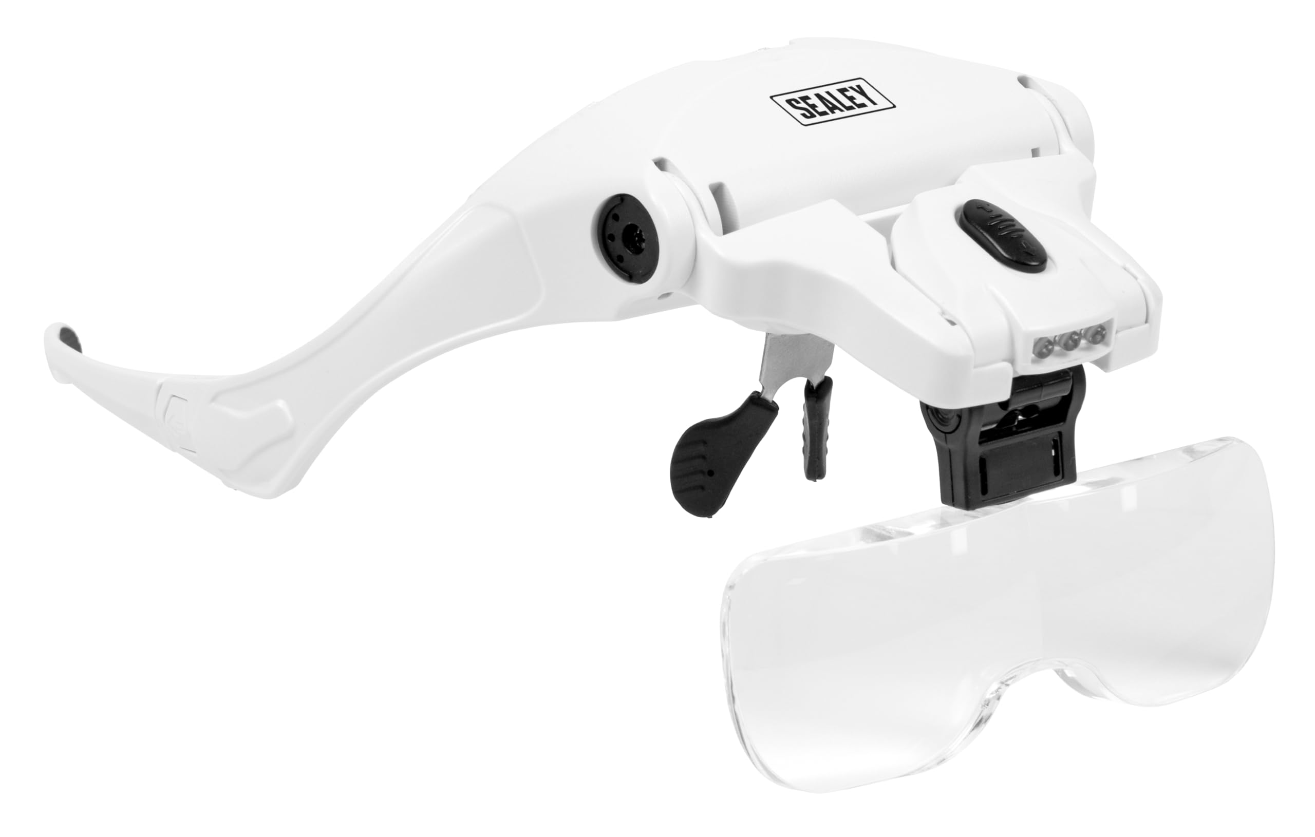 Sealey LED Magnifier Spectacles with Headband, White, Standard