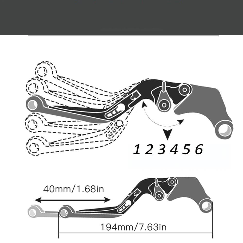 Para Y&amaha para YZF R6 YZF-R6 YZFR6 R6 1999 2000 2001 2002 2003 2004 Palancas De Embrague De Freno Ajustables para Motocicleta Conjunto Palanca Embrague Freno para Motos(3)