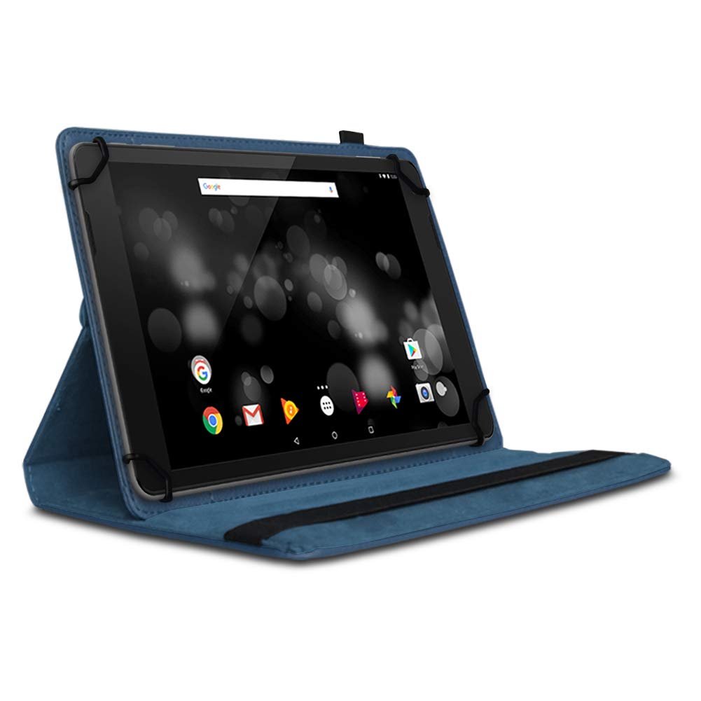 Robuste Schutzhülle kompatibel für Ihr Amazon Fire HD 10 / Plus Tablet aus Kunstleder mit Standfunktion 360 Drehbar Hülle Schutztasche Ständer Tasche Cover Case Etui