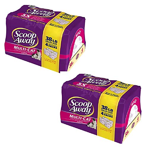 Scoop Away- Multi-Cat, Scented Cat Litter (Pack of 2, 38 lbs)