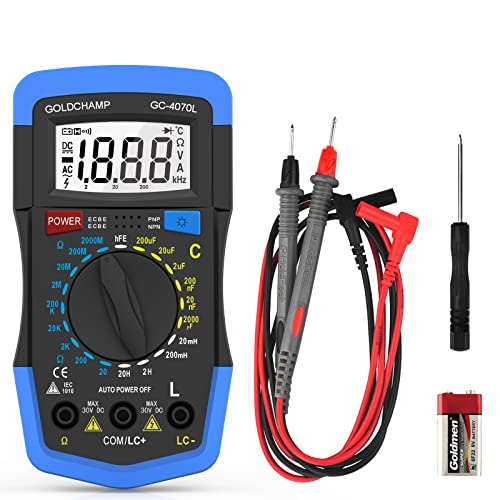 Goldchamp GC-4070L-CA 2000Pf~200Μf Capacitor Tester, 20Ω~2000Mω Ohm Meter, Capacitance Meter cover