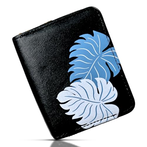 Image of Valerie Women Small Wallet Wallets For Girls Credit Card Holder Coin Purse Zipper Small Secure Card Case Cute Wallets Mini Wallets For Women (Black)