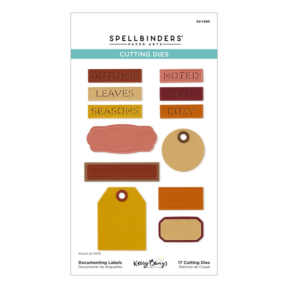 Spellbinders Metal Documenting Labels Etched Dies From The Autumn Archives Collection By Kelly Bangs