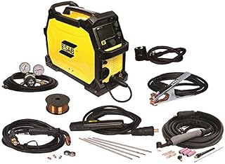 ESAB Rebel EMP 215ic MIG/Stick/Tig Welding Machine w/ Foot Control, 2 Gloves
