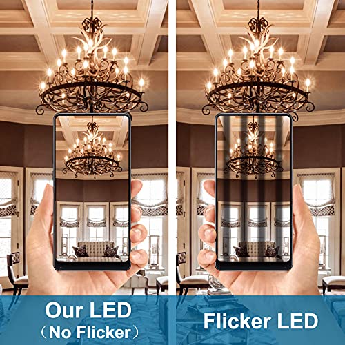 ProCrus E14 LED Dimmable Candle Light Bulbs,4W Candle Shape for Chandeliers,2700K Warm White Light Bulb,Small Edison Screw Candelabra SES LED Bulb,C35 Light Bulb,Equivalent 40 Watt,Pack of 6 - Image 4