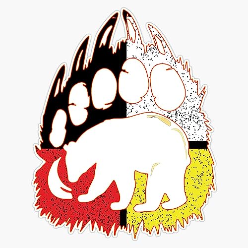 Native Ameican Bear Medicine Wheel Indigenous Spiritual Symbol Cultural Heritage 5" Vinyl Decal Bumper Sticker