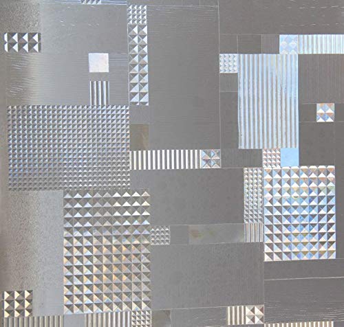 Linea Fix Film décoratif Film Vitrostatique pour fenêtre statique GLC 1068 Carreaux 46 x 150 cm
