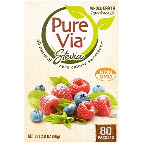 PureVia Zero Calorie Sweetener, 80-Count Packets (Pack of 3) Cover