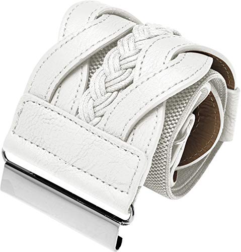 BlackButterfly 3 Inch Wide Waspie Elastic Vintage Braided Buckle Waist Belt4