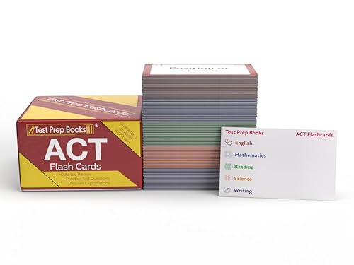ACT Study Cards: ACT Prep 2024-2025 with Practice Test Questions [2nd Edition]