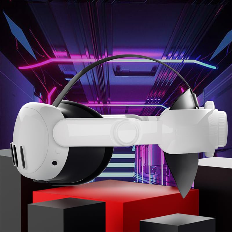 Cinturino per cuffie VR per Meta Quest 3 per Oculus Quest 3, sostituzione del cinturino Elite per un maggiore supporto, kit di riduzione del peso del cinturino VR per la riduzione dello stress