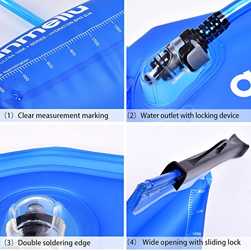 Festnight Hidratação de 2 Litros Pacote de Hidratação À Prova de Vazamento de Bolha de Reservatório