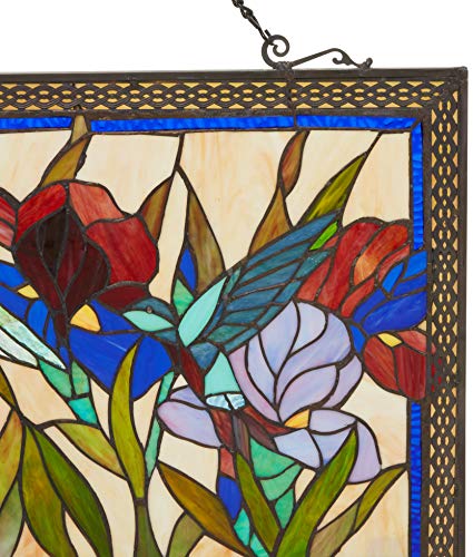 Fine Art Lighting 28"X17" Stained Glass Window Panel, 28 By 17-Inch, Multi Color #TOP3