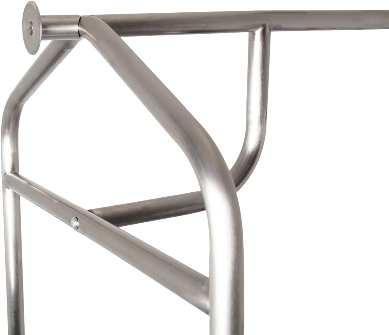 Stainless Steel Luggage Cart – 800lb Capacity – Bellman Cart w/ 6” Air Filled Tires & Gray Carpet, for Hotel, Resorts, Condos, Commercial Use (Value Valet Series)