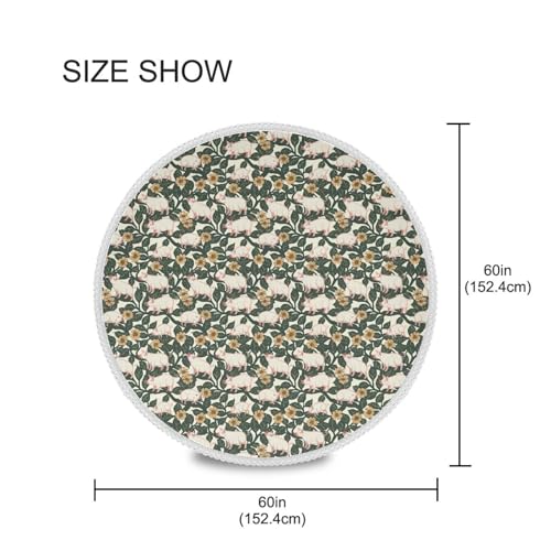Nappe ronde William Morris Pig lavable pour table sans tache
