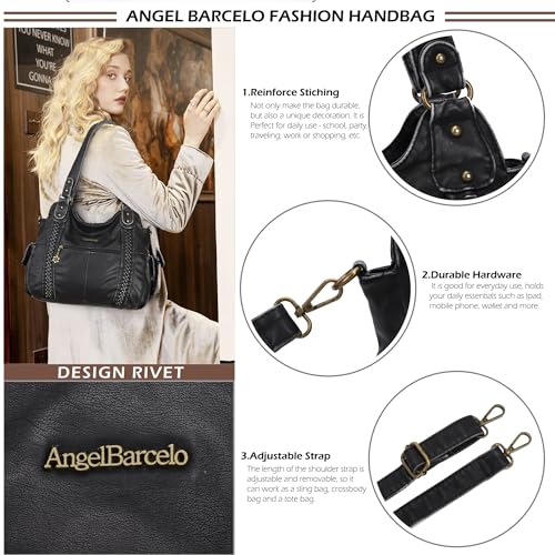 Image of Angel Barcelo Purses for Women Soft PU Leather Shoulder Bag Crossbody Purse and Handbags