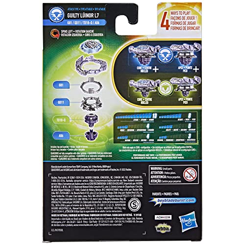 Image of BEYBLADE Burst QuadDrive Guilty Luinor L7 - Bey Blade Spinning Top Starter Pack Toy, Beyblade Battling Game Top Toy with Launcher for Kids Ages 8+, Original Beyblade by Hasbro