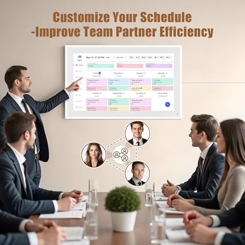 smart digital calendar 215-inch electronic wall calendars amp chore chart full hd interactive touchscreen display for family schedules plannerseamless schedulingorganizing-walldesk mountable