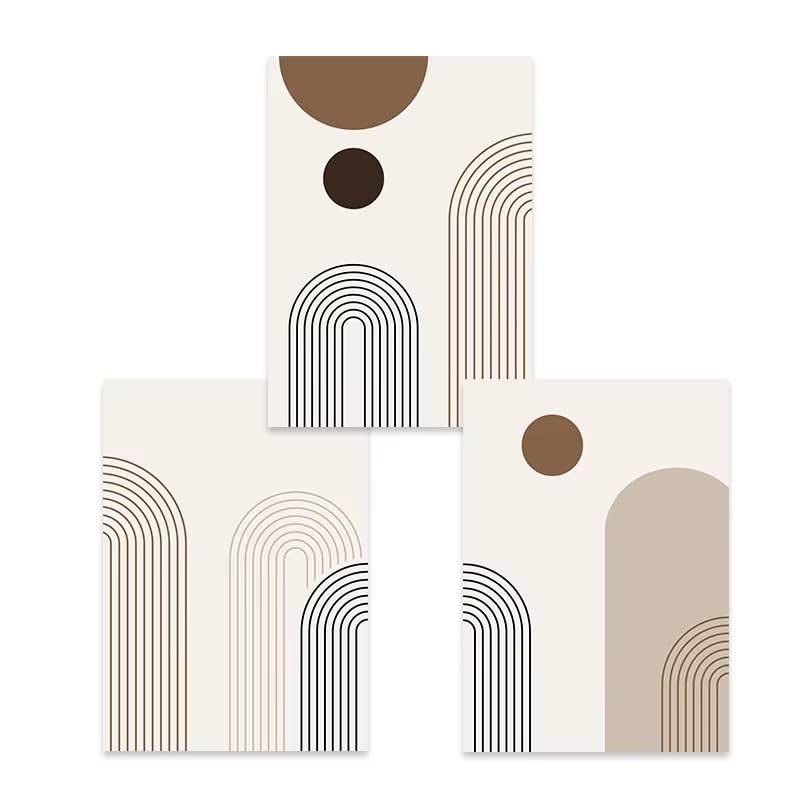 Peinture tableau abstrait scandinave pour habiller un grand mur vide de salon