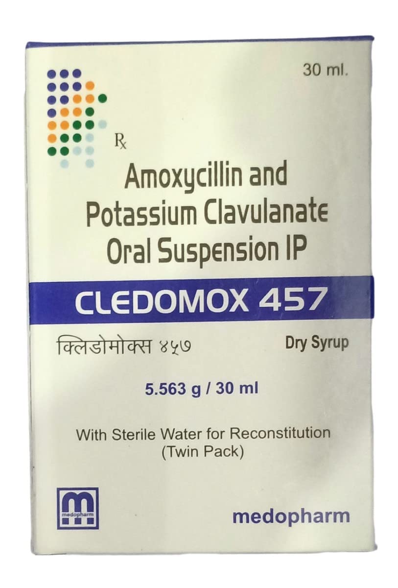 Cledomox 457 - Bottle of 30ml Dry Syrup