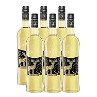 Rotwild Glühwein weiß (6 x 0,75l) – kräftiger Wintergenuss mit Zimt, Orange & Nelke, weich im Geschmack – ideal für gemütliche Abende am Kamin, leicht erhitzt ein Erlebnis