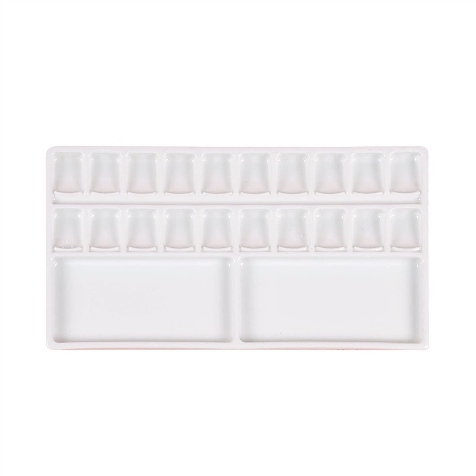 Paleta Porcelanowych Farb Akwarelowych, Prostokątna Paleta Do Malowania Ceramiki Mieszanej Z Wieloma Siatkami, Używana Do Malowania Olejnego, Gwaszu Itp.