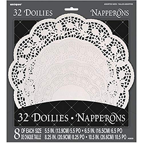 Unique Tableware Party Decoration, Assorted-32ct, White