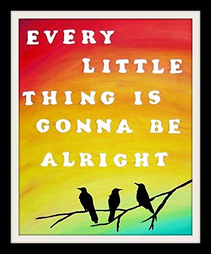 Every Little Thing Is Gonna Be Alright Home Decor Three Little Birds Wall Art Painting Print Unframed (8X10 Inches) #TOP1