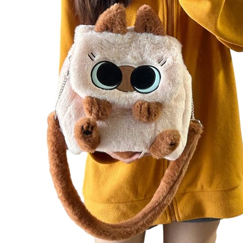 Jomewory Mochila De Felpa para Gatos,Bolsa para Gatos De Peluche,Lindo Gato Relleno de Gran Capacidad | Almohada de muñeca de Felpa de Animales, colección única de muñecas Modelo de Juguetes