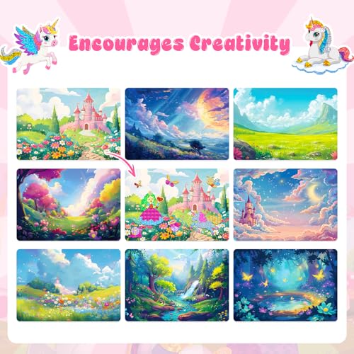 homicozy-Art-Craft-Activity-for-Kids-Foil-Fun-Unicorn-PrincessesNo-Mess-Art-Crafts-for-GirlsDIY-Foil-Foam-StickersCreative-Activity-KitsKids-Travel-ToysGifts-for-Girls-Boys-Ages-4-10