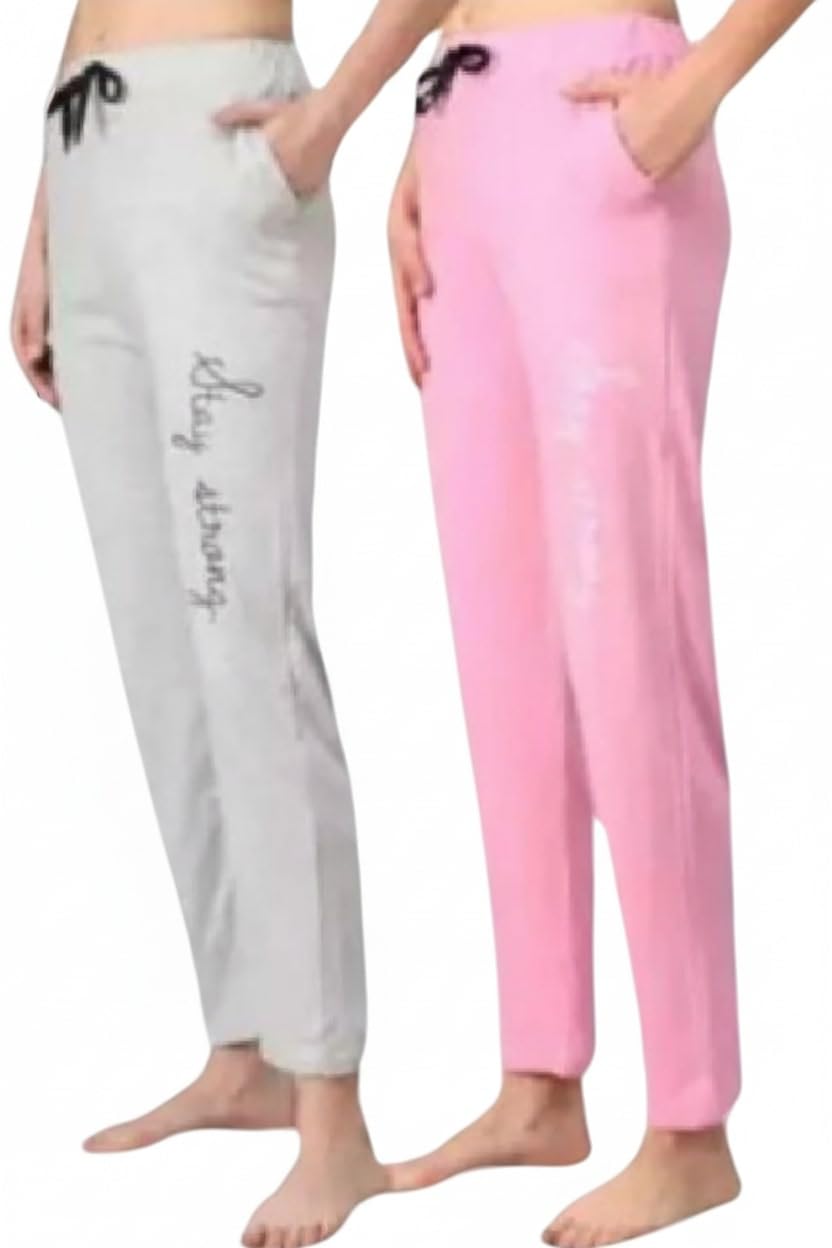 Women's Cotton Stretchable Ankle Length Comfortable Pajma with Side Pockets Combo Pack of Pack of 2-image-32