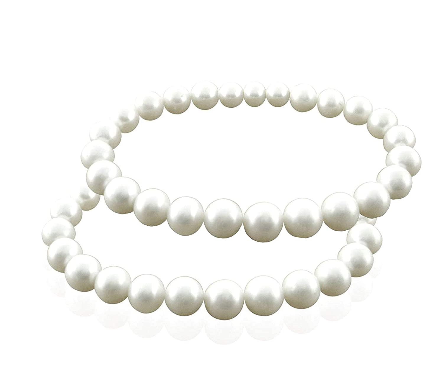 ADF Combo of 2 Freshwater White Pearl Stretchable Bracelet for Women and Girls (White) (B096KG1T91) Amazon Price History, Amazon Price Tracker