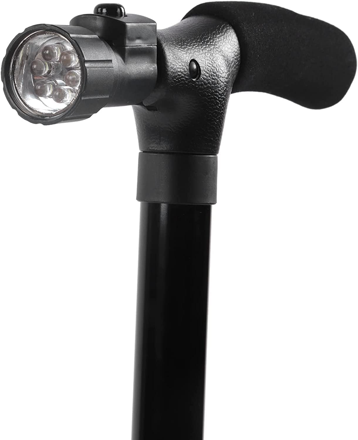 SAAKO Sécurité Béquilles Béquilles télescopiques Bâtons de Marche réglables en Hauteur en Aluminium avec Lampe de Poche Canne de Marche Cannes pour Adultes Confortable