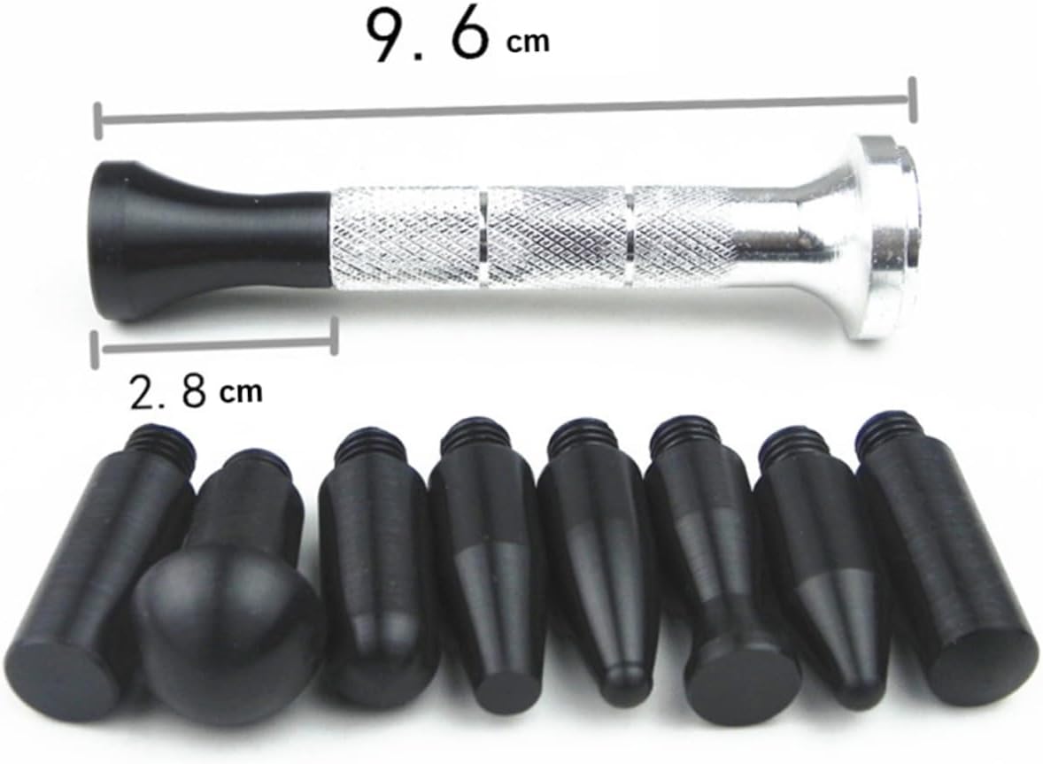 Cabilock 6 Sets Car Dent Remover Hail Fix Repair Automotive Dent Removal Dent Puller Kit for Paintless Silver