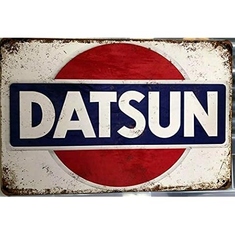 AMELIA SHARPE Metal tin Signs Vintage Datsun Wall Decoration Kitchen Home Garage Bar Retro Art Sign 12" X 8" Cover