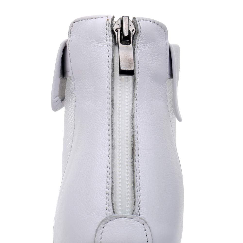 Mujer Elegante Talón de Bloque Botines Respirable Malla Ahuecado Verano Pumps Botas