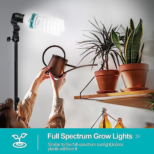 Image of EMART Full Spectrum Light Bulb, 105W Spiral CFL 5500k Daylight for Softbox Lighting Kit, Replacement Lamp for Photography Photo Video Studio, Household Use, Portrait Shooting -2PACK
