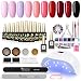 COSCELIA Kit Uñas Semipermanente 36W LED/U-V Lampara Kit Esmaltes Semipermanentes de 10 Colores Base Coat y Top Coat Kit Uñas Gel Completo Profesional para Manicura y Pedicura